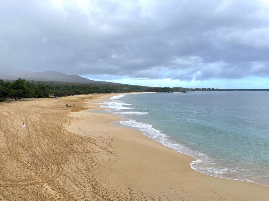 Long white sand beach