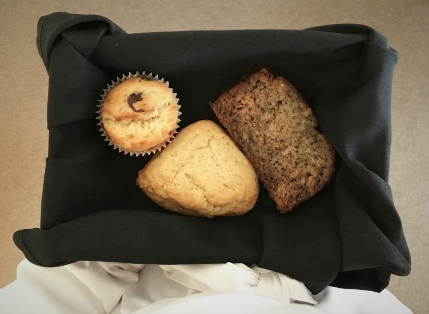 Breakfast pastry basket, Hotel Donaldson, Fargo