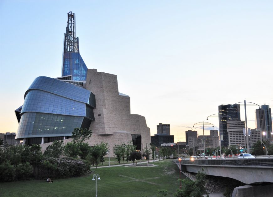 Canadian Museum for Human Rights and Winnipeg skyline
