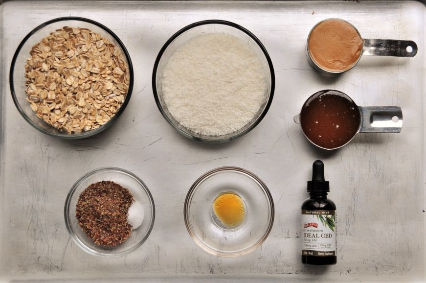 CBD Peanut Butter and Oatmeal Bites ingredients