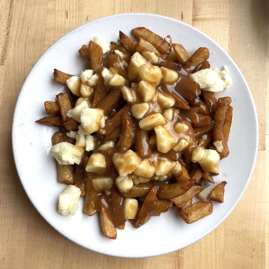 Classique poutine, Chez Claudette Plate of poutine
