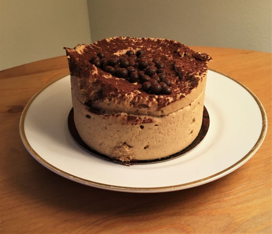 Chocolate chai mousse cake, The Lynhall Individual sized chocolate chai mousse cake