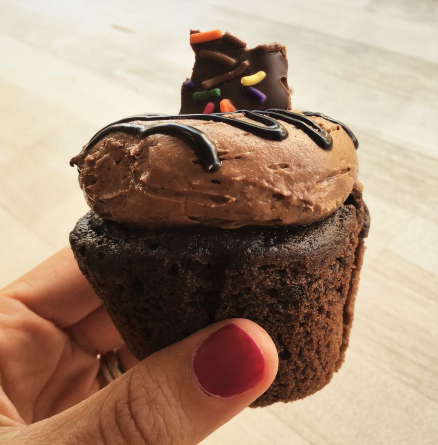 Chocolate covered waffle cupcake, Scratch Cupcakery, Cedar Falls