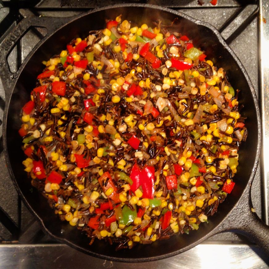 Mexican-spiced wild rice with corn salsa at THAT Cooking School