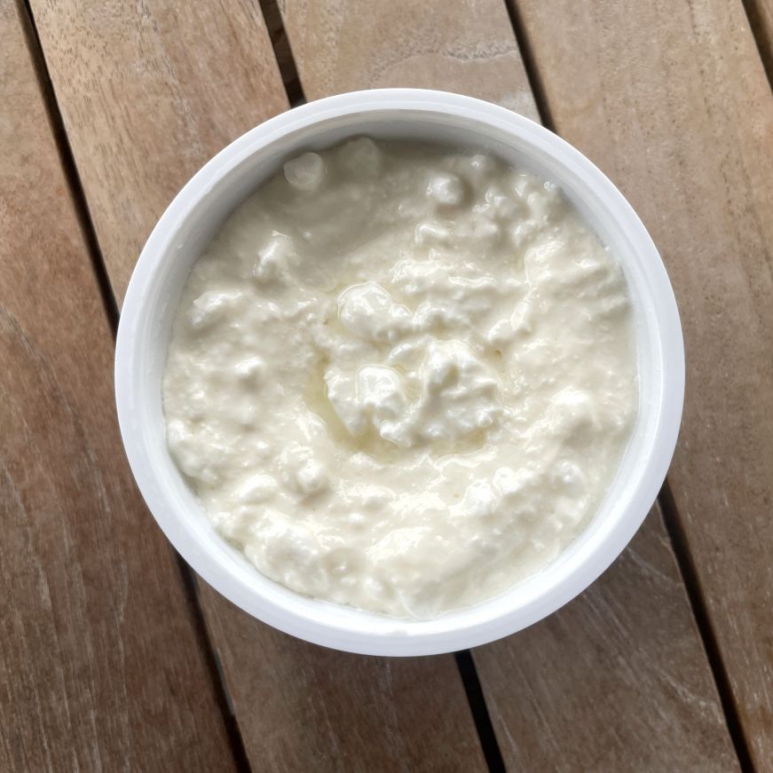 Cottage cheese, MS Iceland Dairies Individual-sized cup of cottage cheese