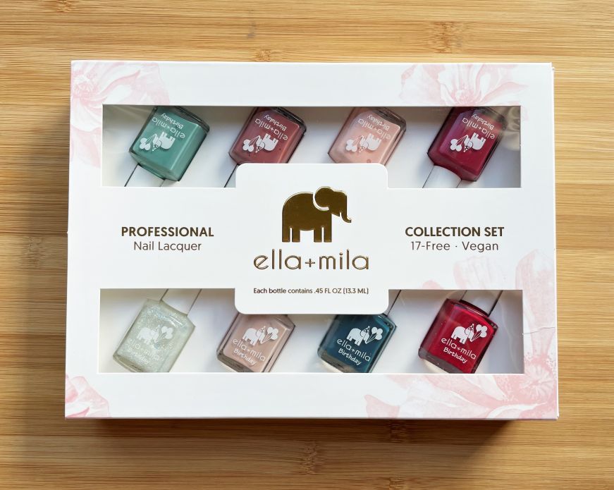 Ella + Mila Birthday Collection Box of assorted nail polishes