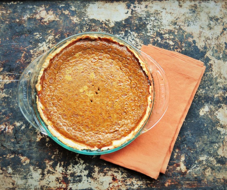 Festal Golden Pumpkin Pie