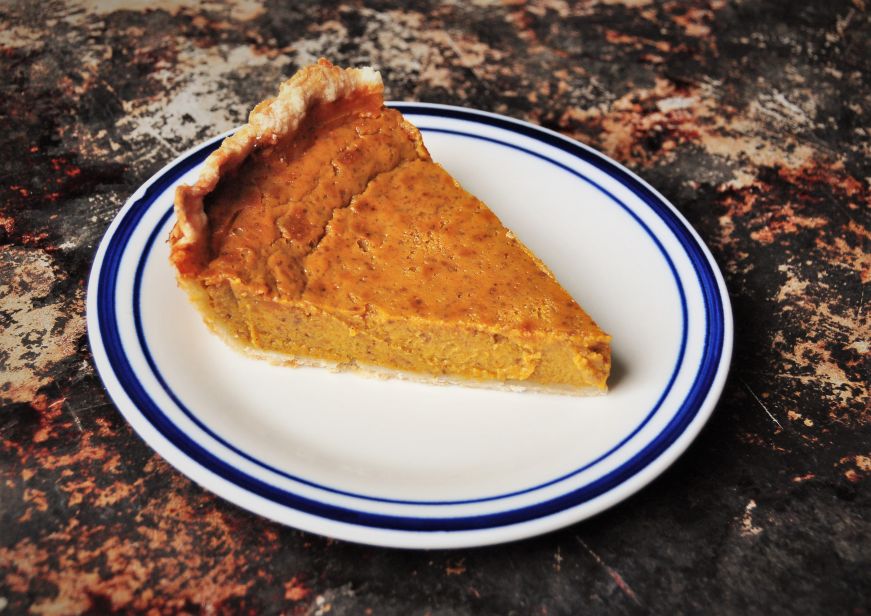 Festal Golden Pumpkin Pie slice