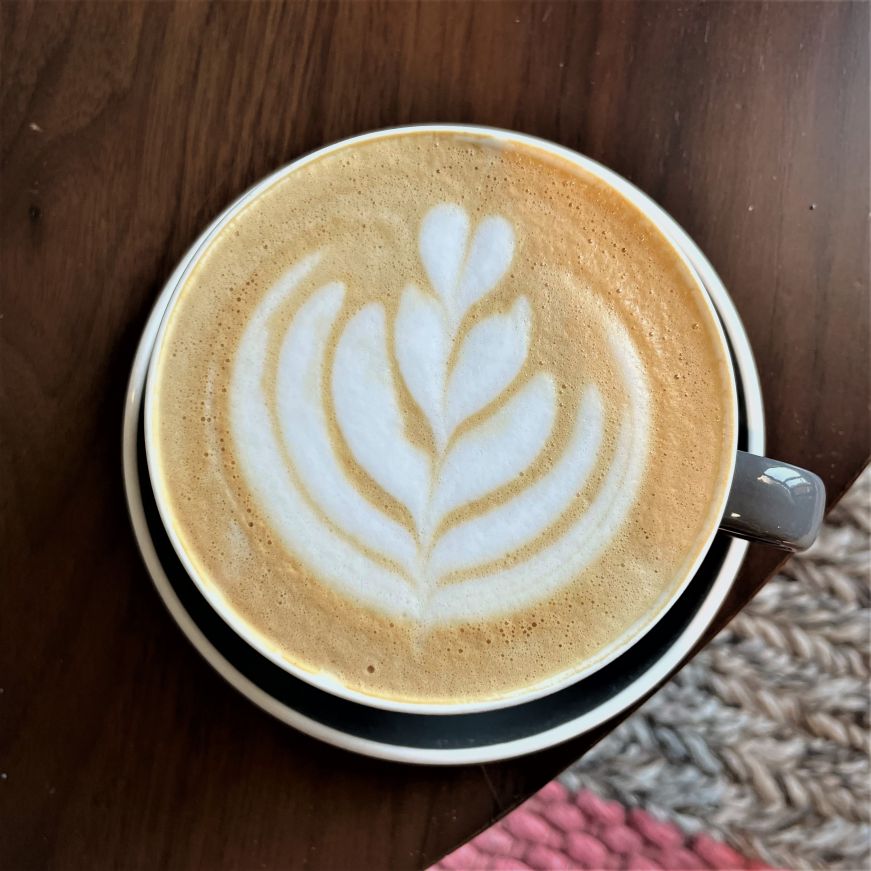 Latte with latte art 