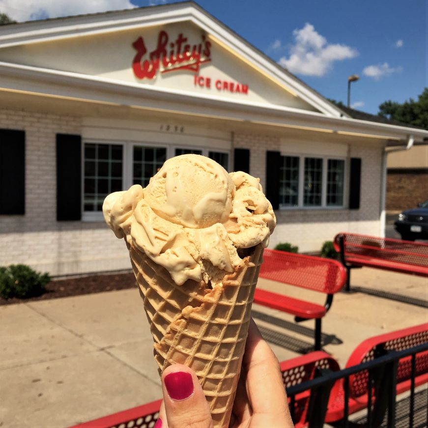 Graham Central Station waffle cone, Whitey's Ice Cream, Davenport