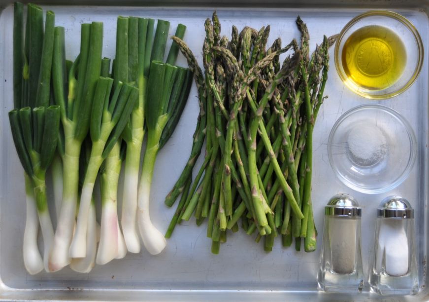 Grilled Asparagus and Spring Onions with Mustard Vinaigrette Ingredients