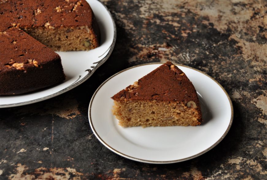 Honey Walnut Cake slice