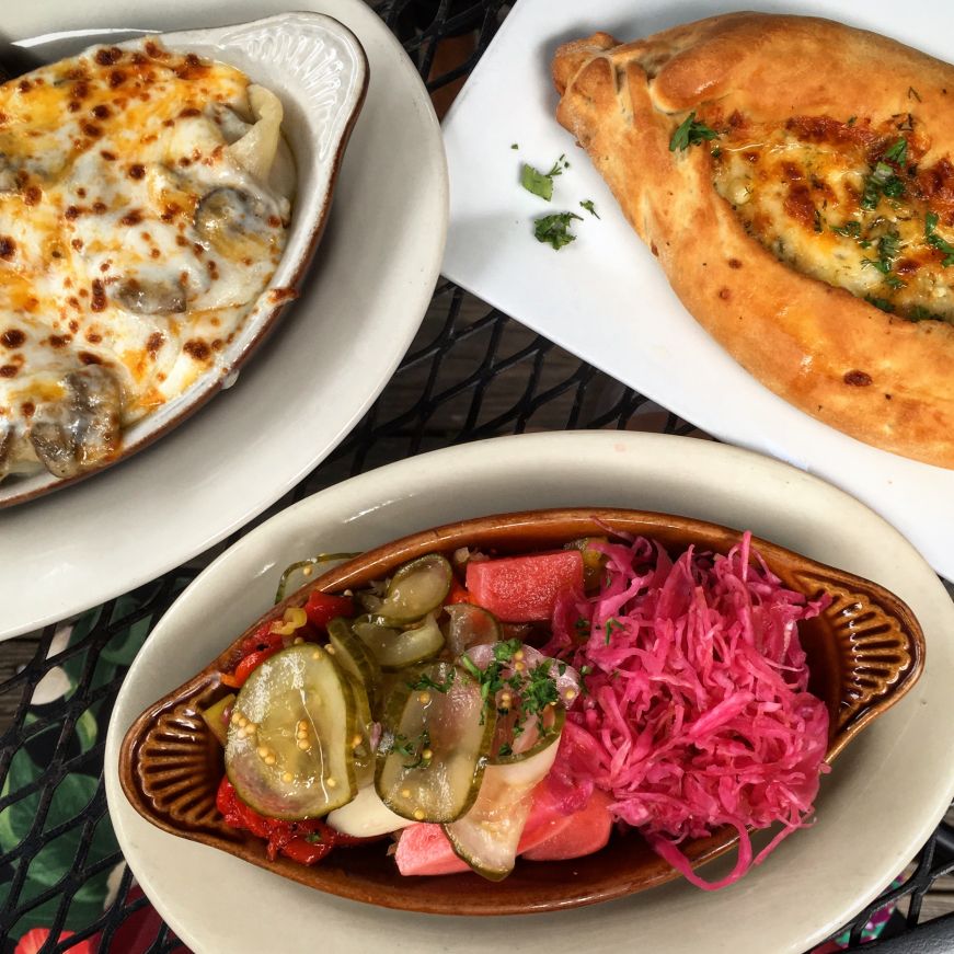 Peasant Pelmeni, Khachapuri, and Pickle Plate, Moscow on the Hill