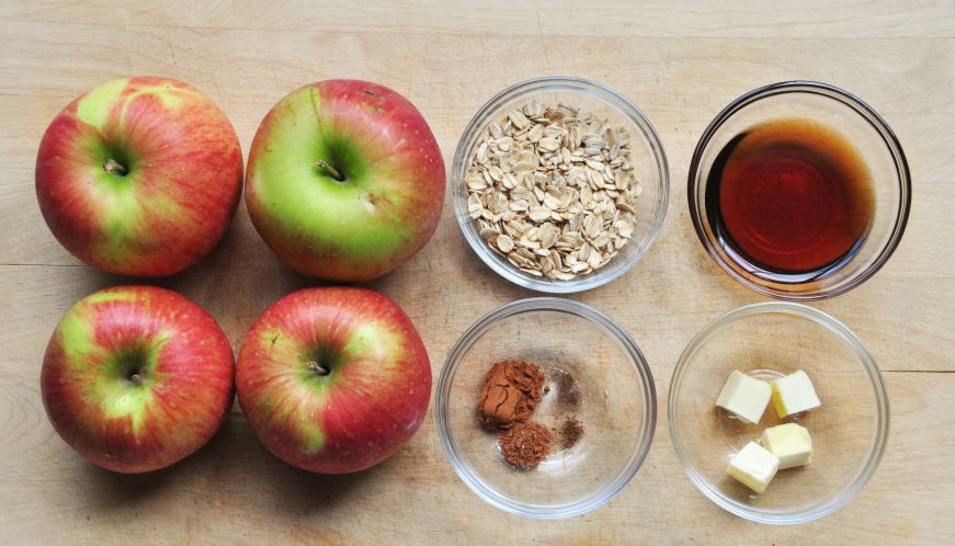Baked Apples with Oatmeal and Brown Sugar Ingredients