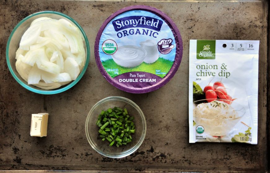 Caramelized Onion and Chive Yogurt Dip Ingredients