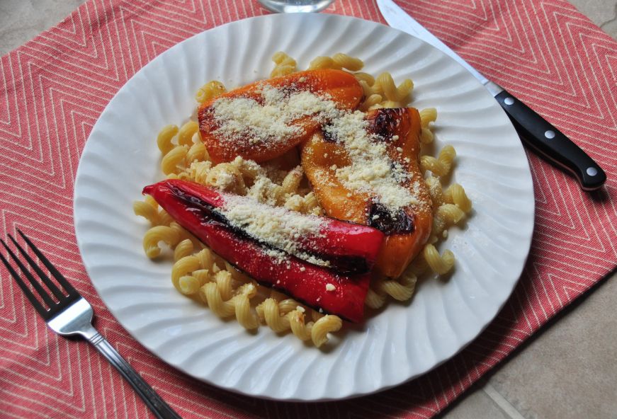 Charred Peppers with Parmesan