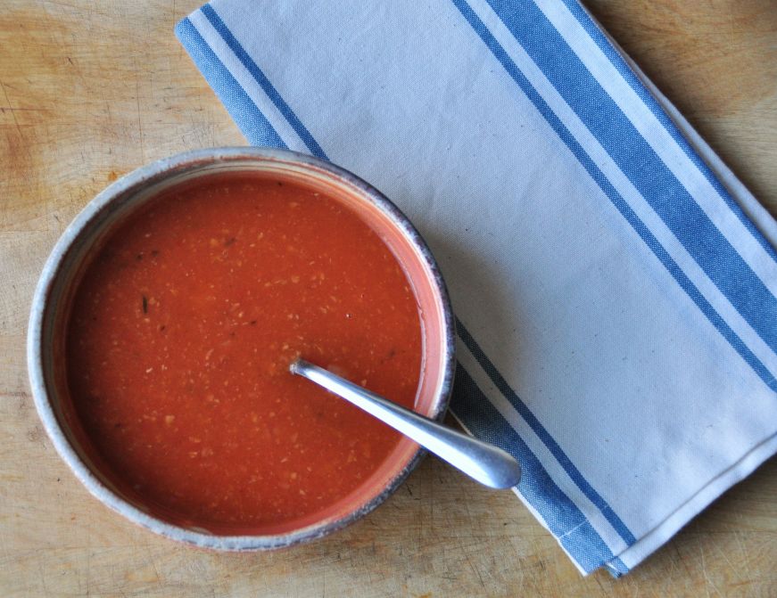 Chickpea Tomato Soup with Fresh Rosemary 