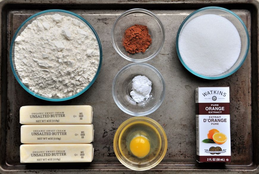 Cinnamon Orange Spritz Cookies Ingredients