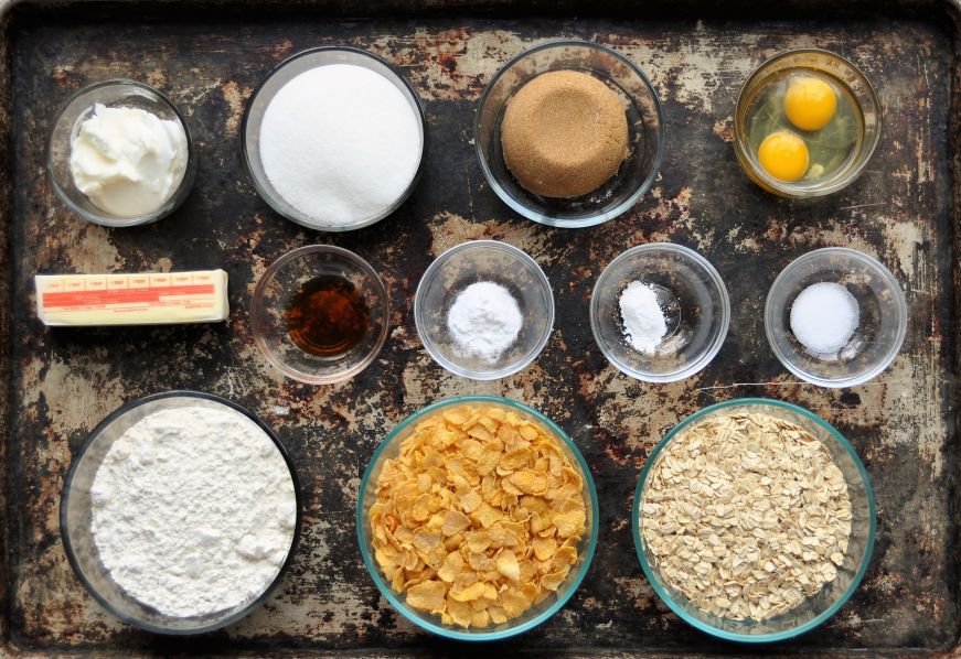 Oatmeal Cornflake Cookies Ingredients