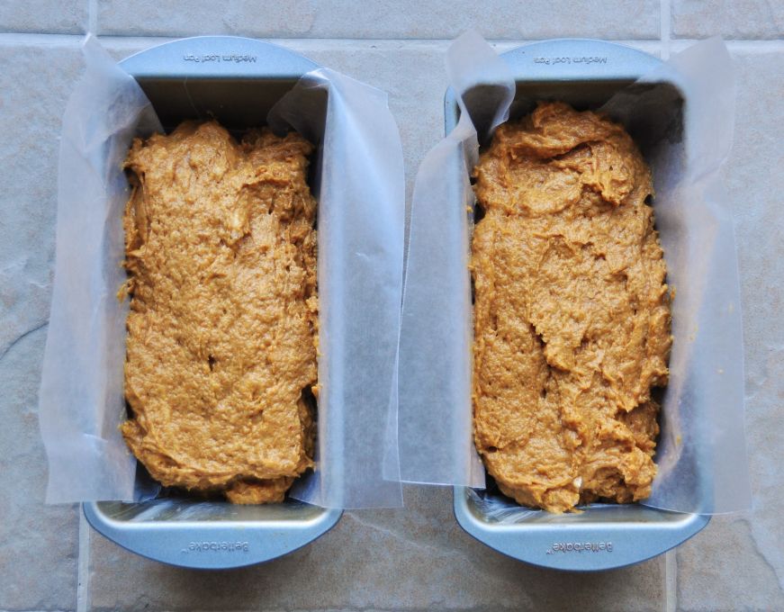 Pumpkin Bread Before Baking