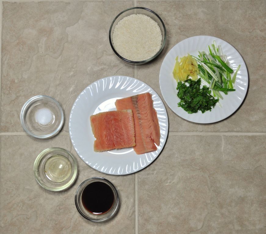 Seared Salmon with Green Onions and Ginger Ingredients