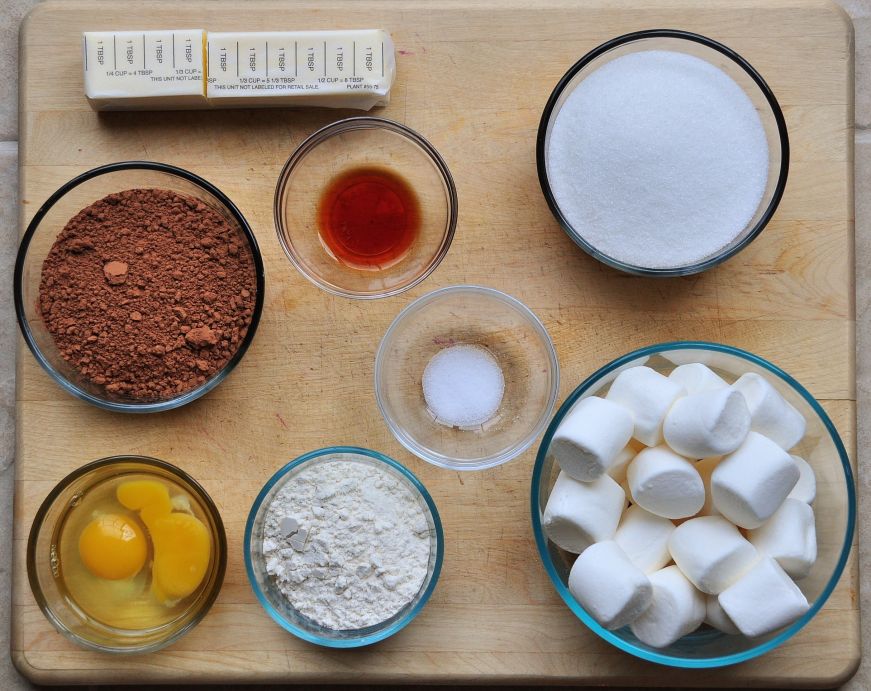 S'mores Brownie Pie Ingredients