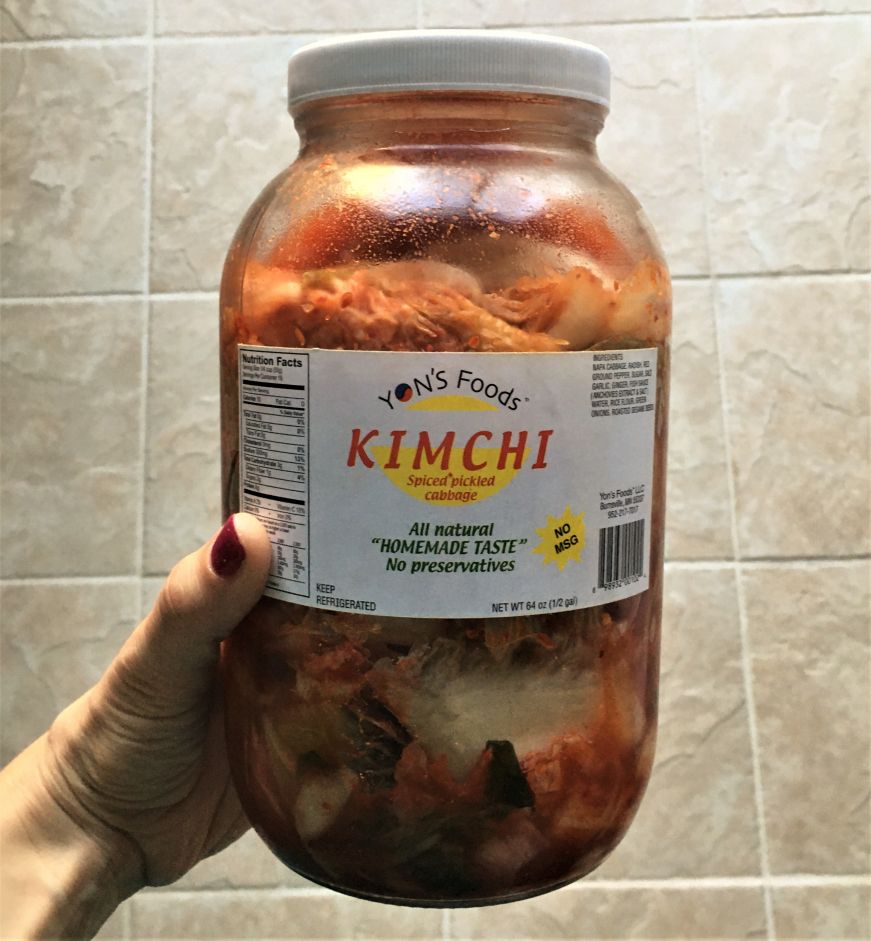 Large jar of kimchi