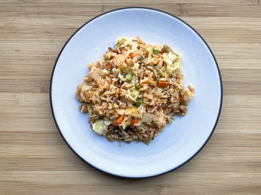 Plate of kimchi fried rice
