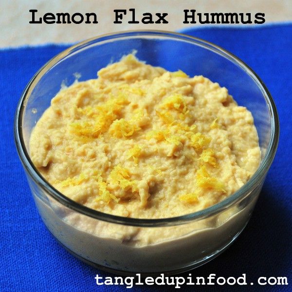 Lemon Flax Hummus Pinterest Image