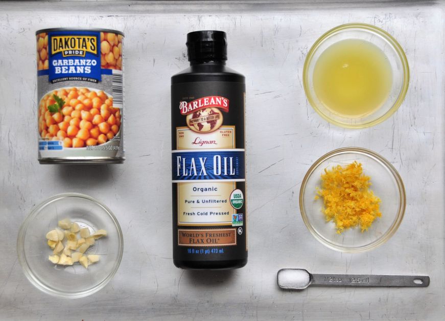 Lemon Flax Hummus Ingredients