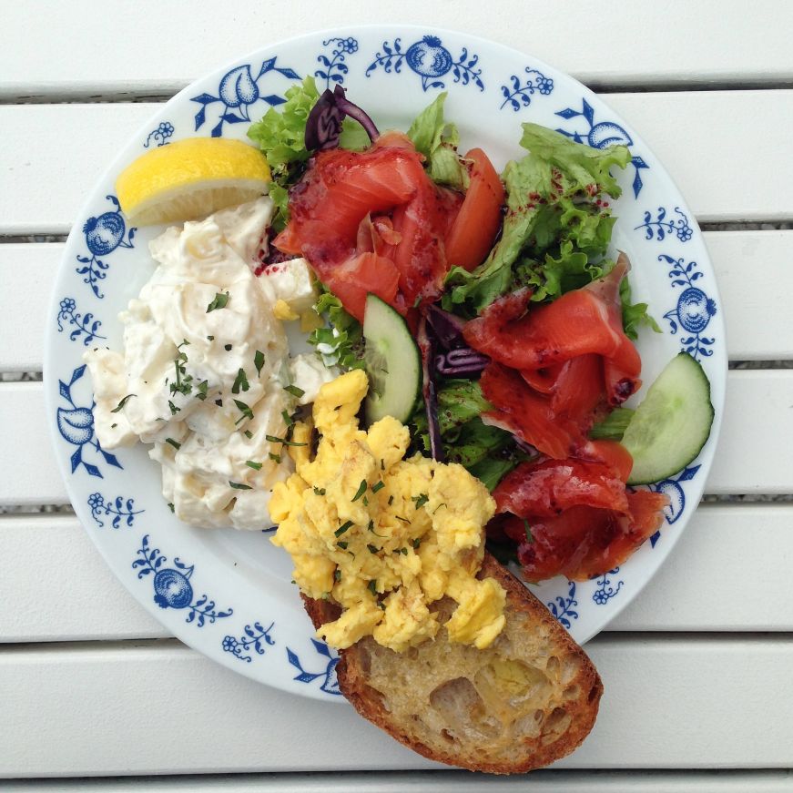 Lunch platter at Bakkastova Cafe in Flam, Norway