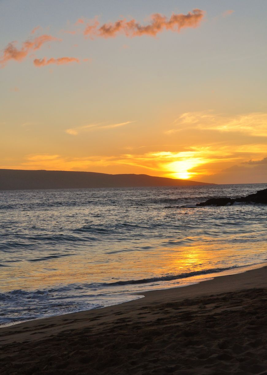 Sunset from Makena Beach