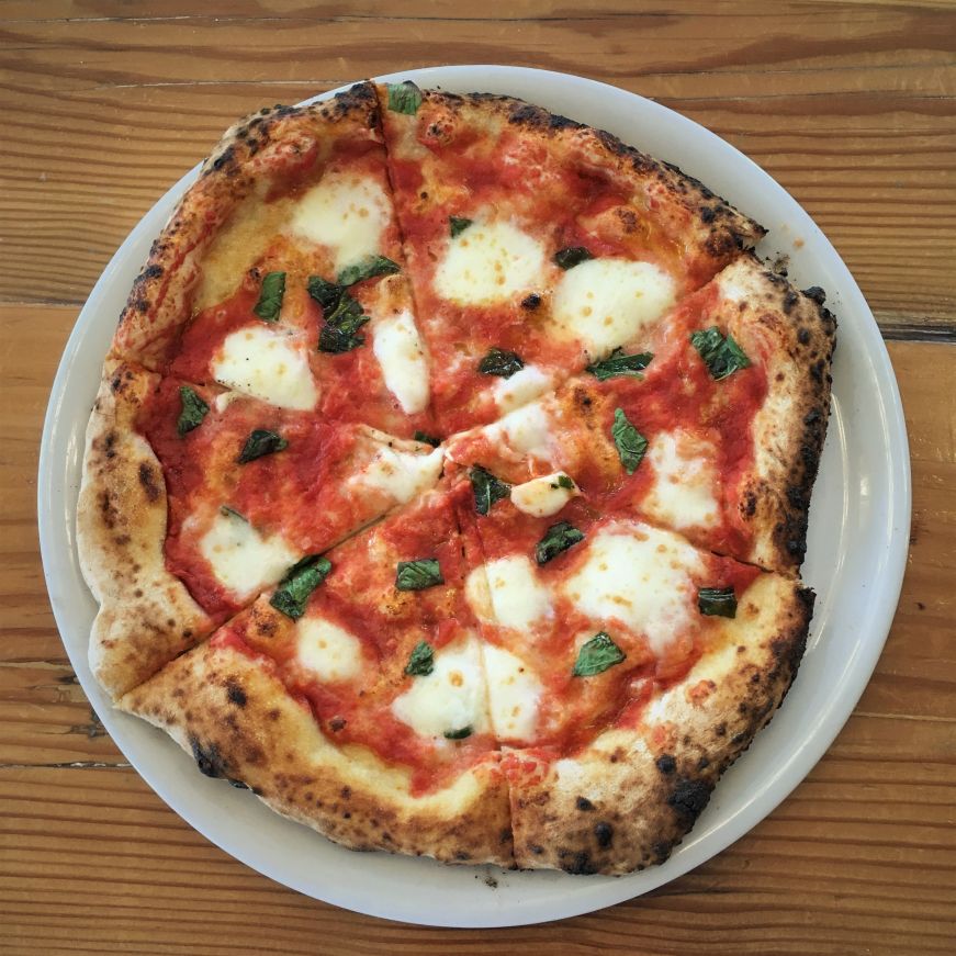 My made-from-scratch margherita pizza at 1889 Pizza Napoletana, Kansas City, Kansas