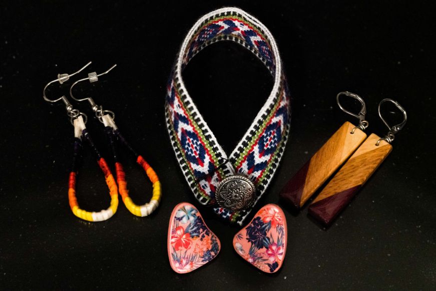 Minnesota-made jewelry Earrings and bracelet