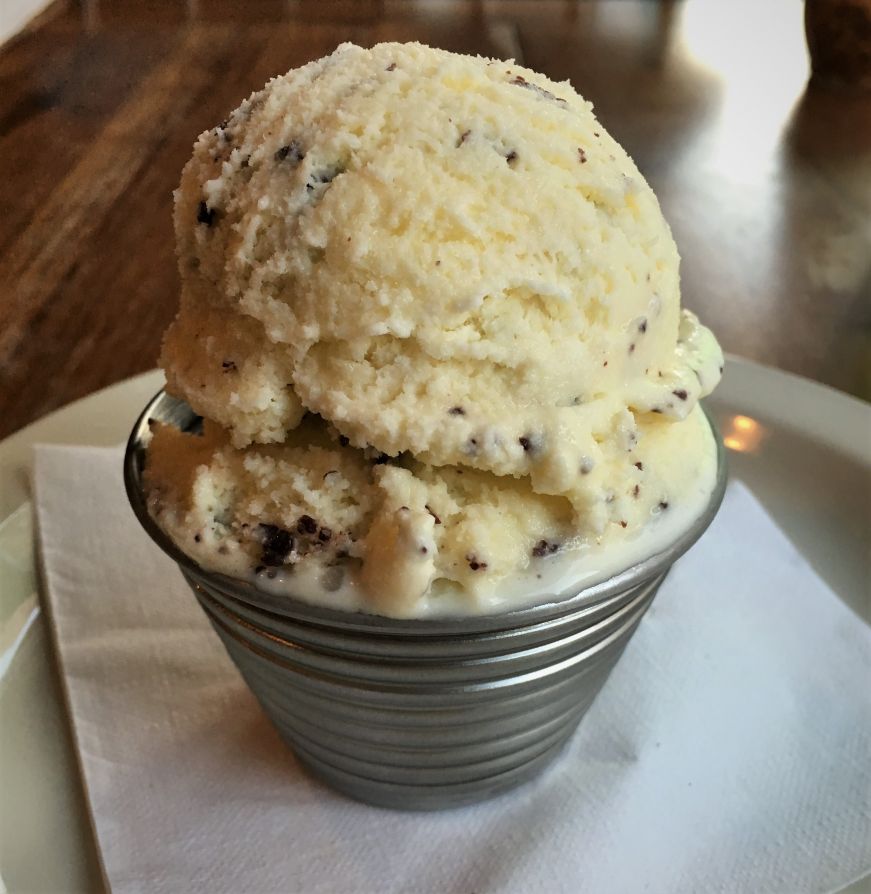 Mint stracciatella gelato, FireFlour Pizzeria & Coffee Bar, Bismarck