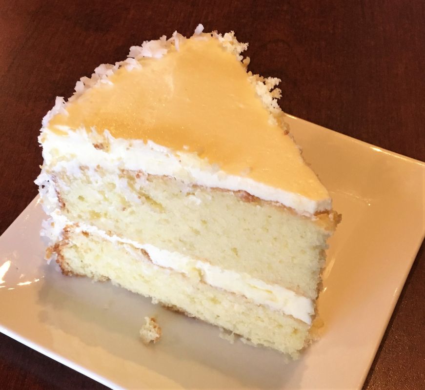 Orange Coconut Cake, Jules' Bistro, St. Cloud Orange Coconut Cake, Jules' Bistro, St. Cloud