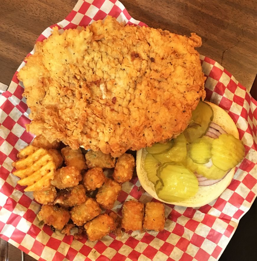 Pork tenderloin, Larsen's Pub, Elk Horn, Iowa