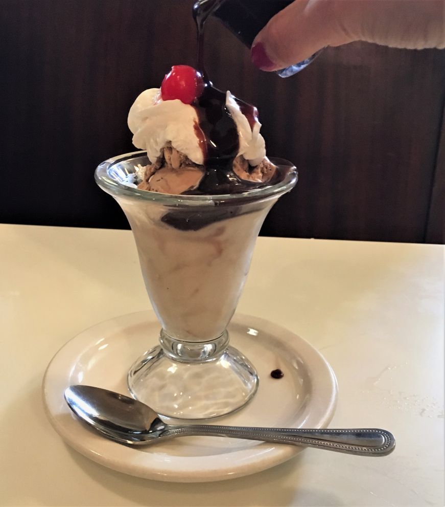 Mississippi Marvel sundae, Lagomarcino's, Moline Mississippi Marvel sundae, Lagomarcino's, Moline