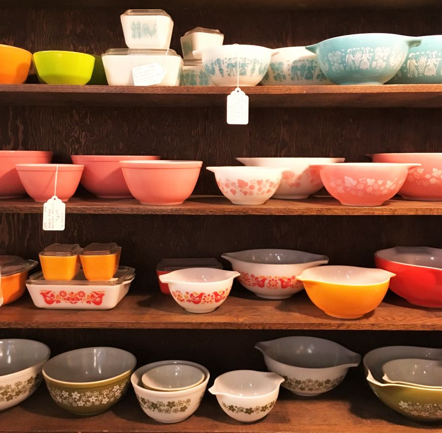 Pyrex bowls at Antique Center of La Crosse