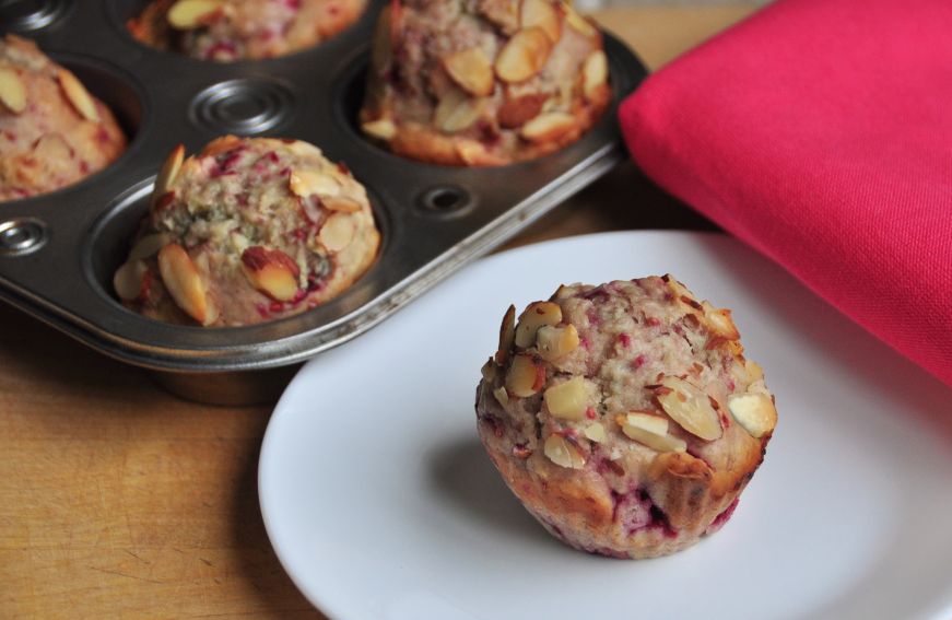 Raspberry Almond Muffins