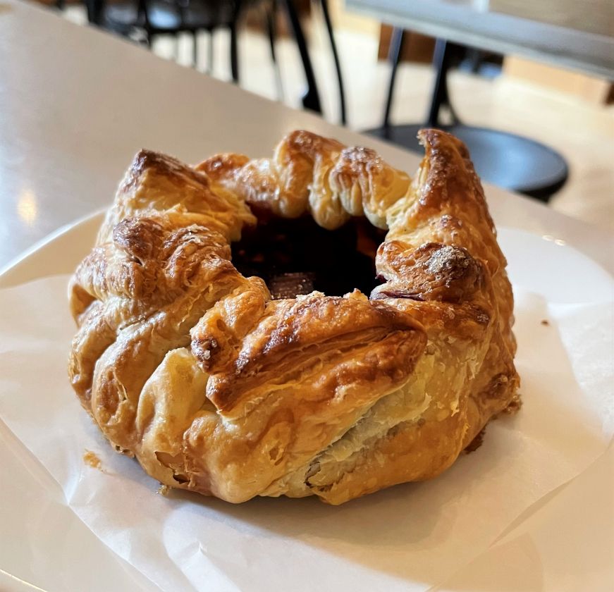 Individually-sized galette with a berry filling