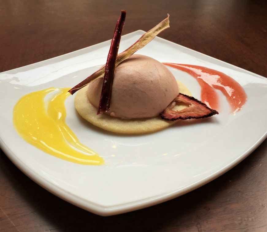 Rhubarb dessert, Fhima's Minneapolis Rhubarb dessert, Fhima's Minneapolis