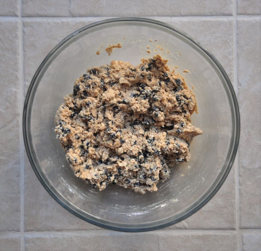 Salted Blueberry Oatmeal Cookies Dough