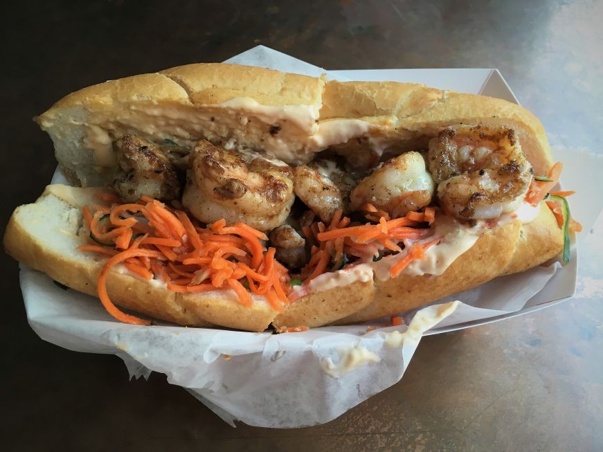 Seared Gulf shrimp poboy, Killer PoBoys