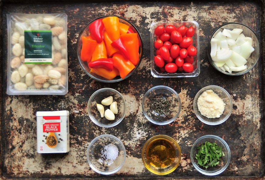Sheet Pan Gnocchi and Veggies Ingredients