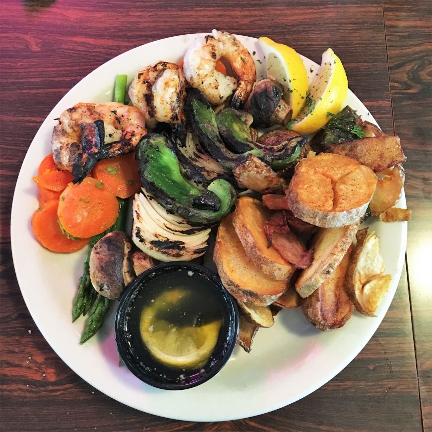 Grilled Shrimp Kebabs, George's Fine Steaks & Spirits, New Ulm