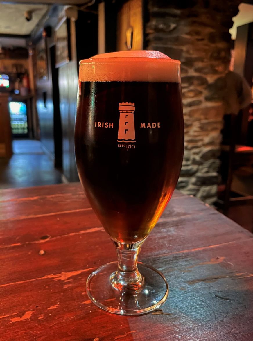 Glass of Irish ale 