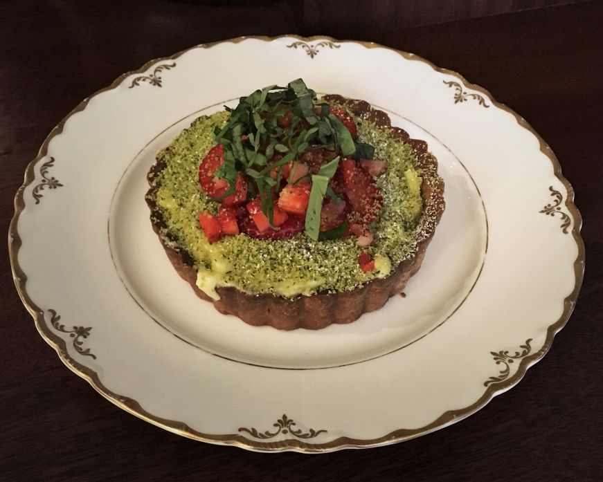 Strawberry & basil tart, Butterhorn, Bismarck Strawberry & basil tart, Butterhorn, Bismarck