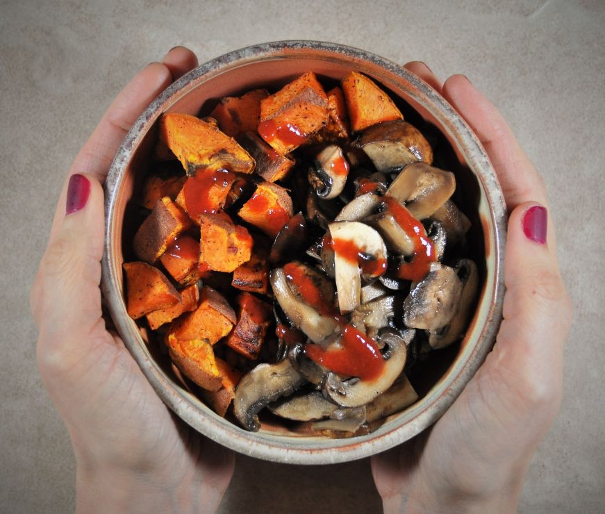 Sweet Potato Mushroom Barley Bowls