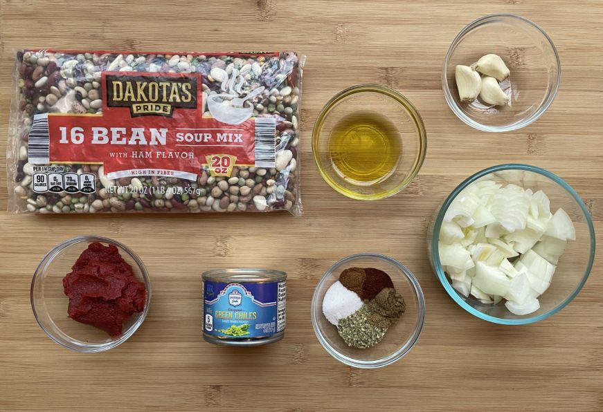 Bean soup ingredients